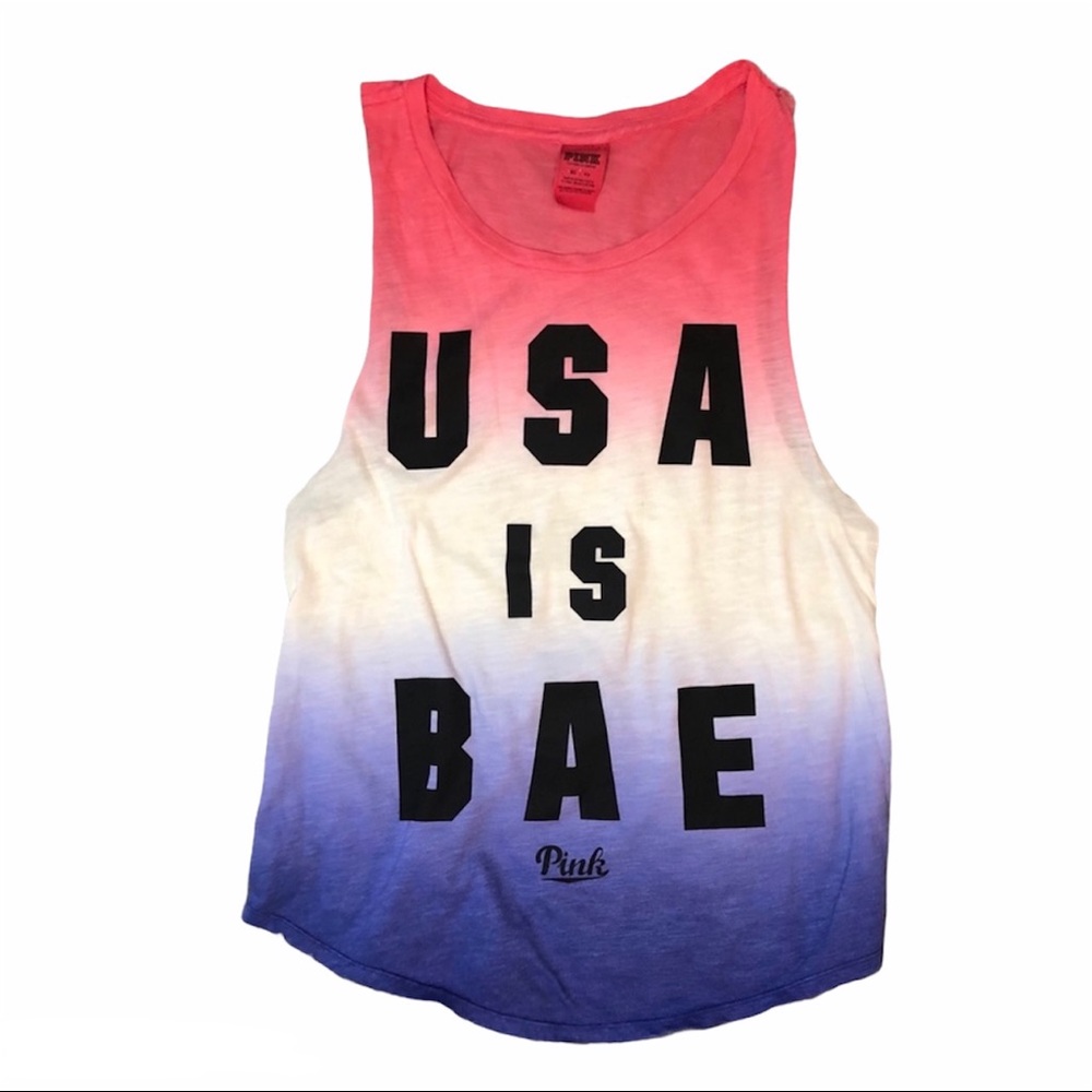PINK Victorias Secret USA Is Bae Tank Top XS